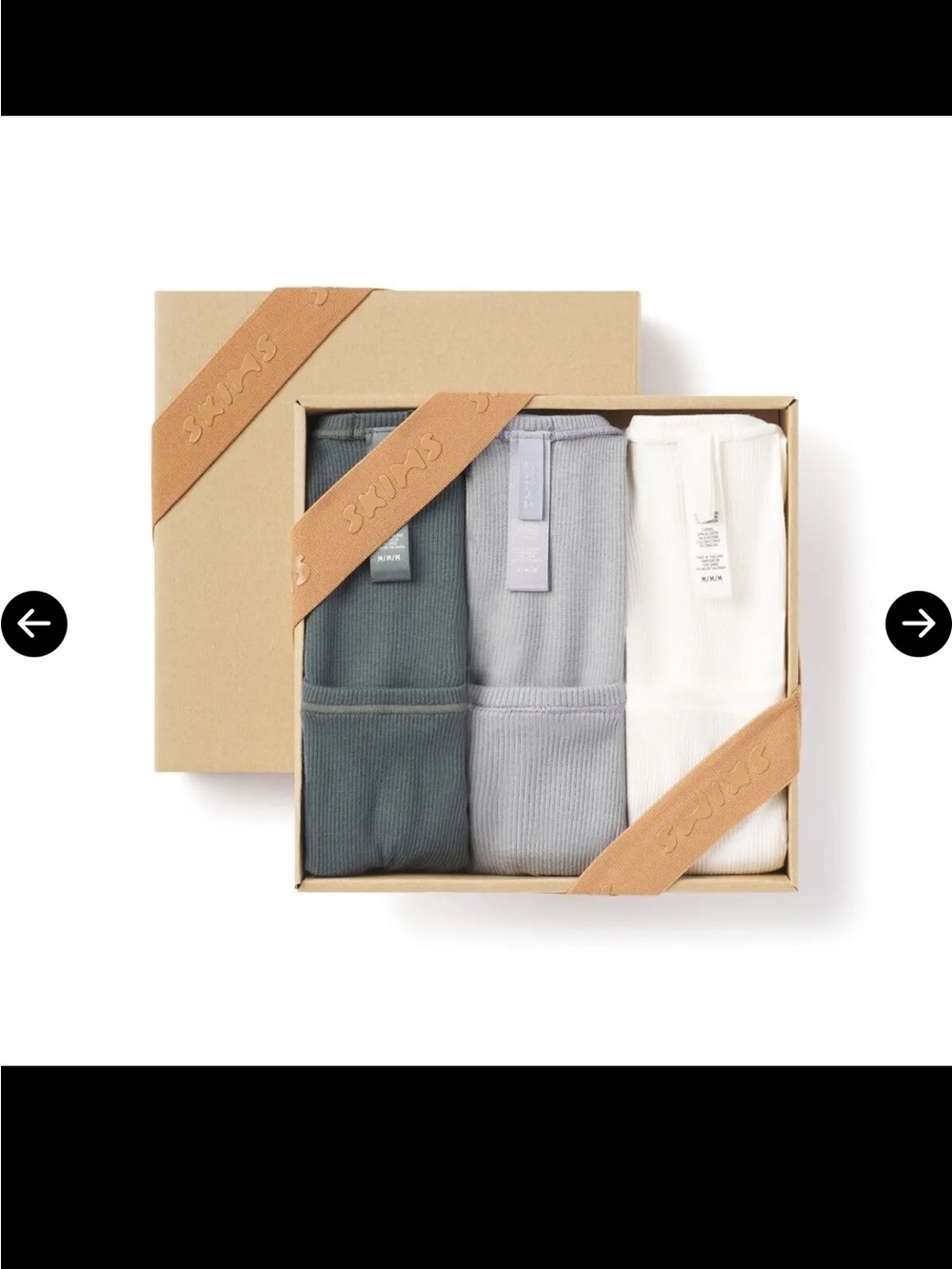 Skims 3-Pack Ribbed Cotton tanks - Dark green, Gray, & ivory